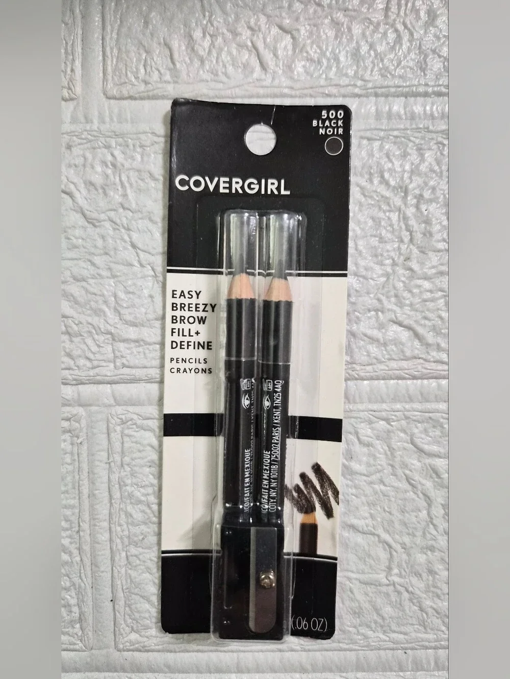 two-pack of CoverGirl Easy Breezy Brow Fill + Define Pencils in shade 500 Black